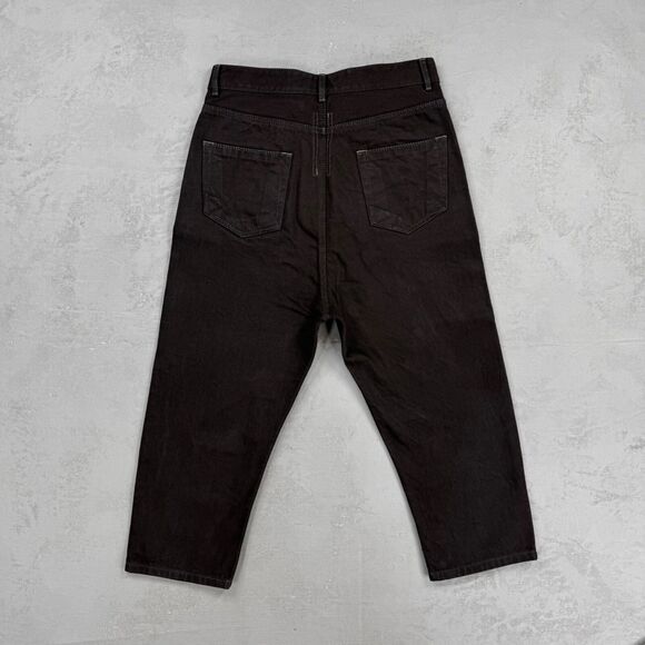 Rick Owens DRKSHDW FW 2017 Astaire Cropped Cut Over-Dyed Denim Jeans Size 31 - Picture 7 of 8